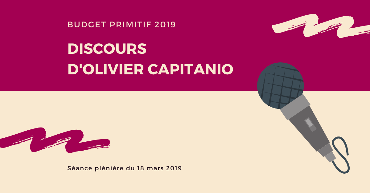 Discours d’Olivier Capitanio - Budget primitif 2019