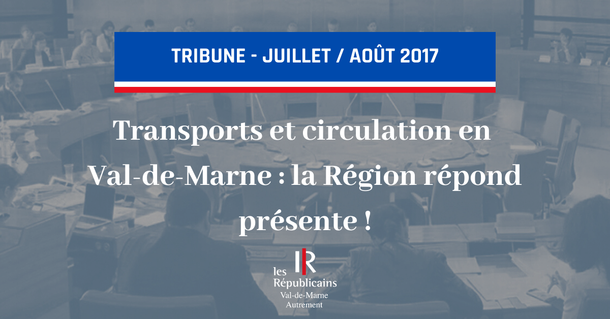 Transports et circulation en Val-de-Marne : la Région répond présente !